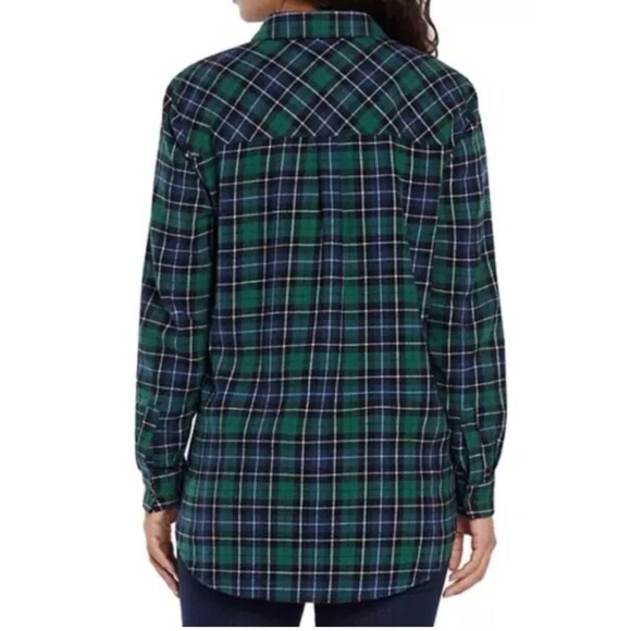 NEW Gap Women's Soft Cotton Flannel Shirt Relaxed Fit Button-Up Size M - Picture 2 of 13